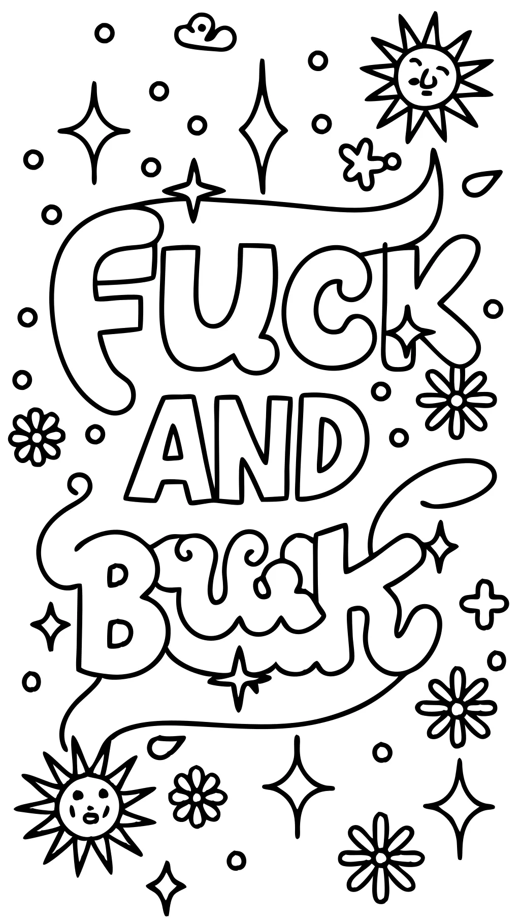 coloring pages swear words printable